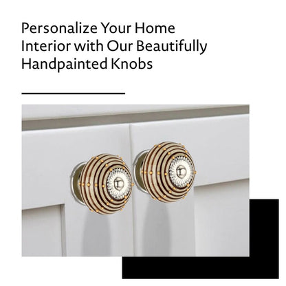 Mascot Hardware Ringed 1-3/5 in. Dotted Brown Round Cabinet Knob (Pack of 10)