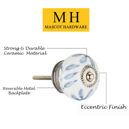 Mascot Hardware Lilac Washed 1-4/7 in. Grey Cabinet Knob (Pack of 10)