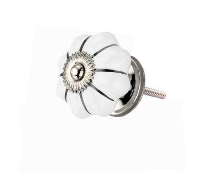 Mascot Hardware Silver Stripe 1-4/7 in. Melon Cabinet Knob (Pack of 10)