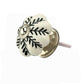 Melon Flower 1-7/10 in. Black & White Cabinet Knob (Pack of 10)