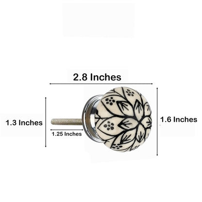 Mascot Hardware Black Lily 1-4/7 in. Round Cabinet Knob (Pack of 10)