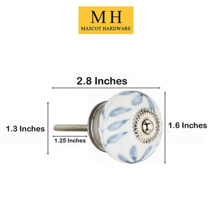 Mascot Hardware Lilac Washed 1-4/7 in. Grey Cabinet Knob (Pack of 10)