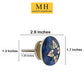 Mascot Hardware Flowered Flat 1-7/9 in. Blue & Multicolor Cabinet Knob (Pack of 10)