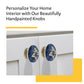 Mascot Hardware Flowered Flat 1-7/9 in. Blue & Multicolor Cabinet Knob (Pack of 10)