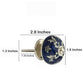 Floral  1-3/5 in. Blue & White Cabinet Knob (Pack of 10)
