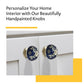 Floral  1-3/5 in. Blue & White Cabinet Knob (Pack of 10)