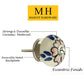 Mascot Hardware Flower de-Top 1-3/5 in. Blue & Cream Cabinet Knob (Pack of 10)