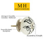 Designer 1-3/5 in. Black & White Cabinet Knob (Pack of 10)