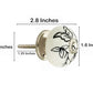 Designer 1-3/5 in. Black & White Cabinet Knob (Pack of 10)