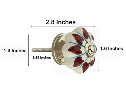 Mascot Hardware Heart 1-37/50 in. White Cabinet Knob (Pack of 10)