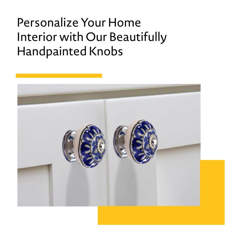Mascot Hardware Concord 1-3/5 in. Blue Leaves Cabinet Knob (Pack of 10)