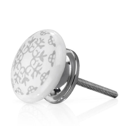 Mascot Hardware Milkweed 1-3/5 in. Grey Design Cabinet Knob (Pack of 10)