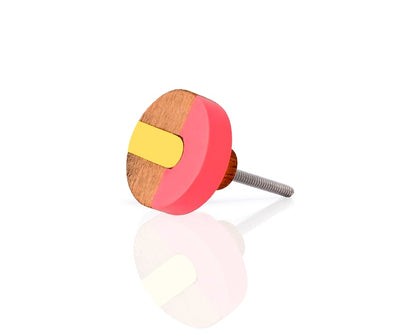 Mascot Hardware Fusion 1-1/2 in. Brass Bar & Pink Cabinet Knob (Pack of 10)