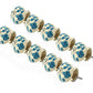 Floral Elegant 1-3/5 in. Blue & White Cabinet Knob (Pack of 10)