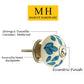 Floral Elegant 1-3/5 in. Blue & White Cabinet Knob (Pack of 10)