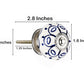Mascot Hardware Jarred Washed 1-4/7 in. Blue Cabinet Knob (Pack of 10)