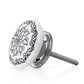 Mascot Hardware wirl Leaves 1-3/5 in. Black & White Cabinet Knob (Pack of 10)