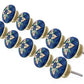 Mascot Hardware Flowered Flat 1-7/9 in. Blue & Multicolor Cabinet Knob (Pack of 10)