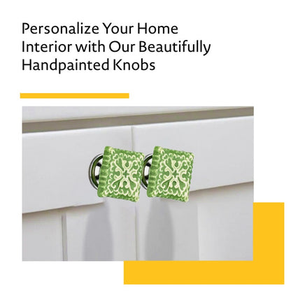 Mascot Hardware Intricate 1-4/7 in. Lime Tile Cabinet Knob (Pack of 10)