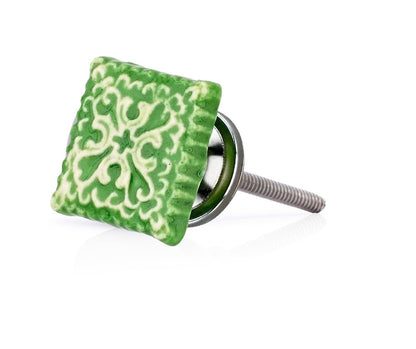 Mascot Hardware Intricate 1-4/7 in. Lime Tile Cabinet Knob (Pack of 10)