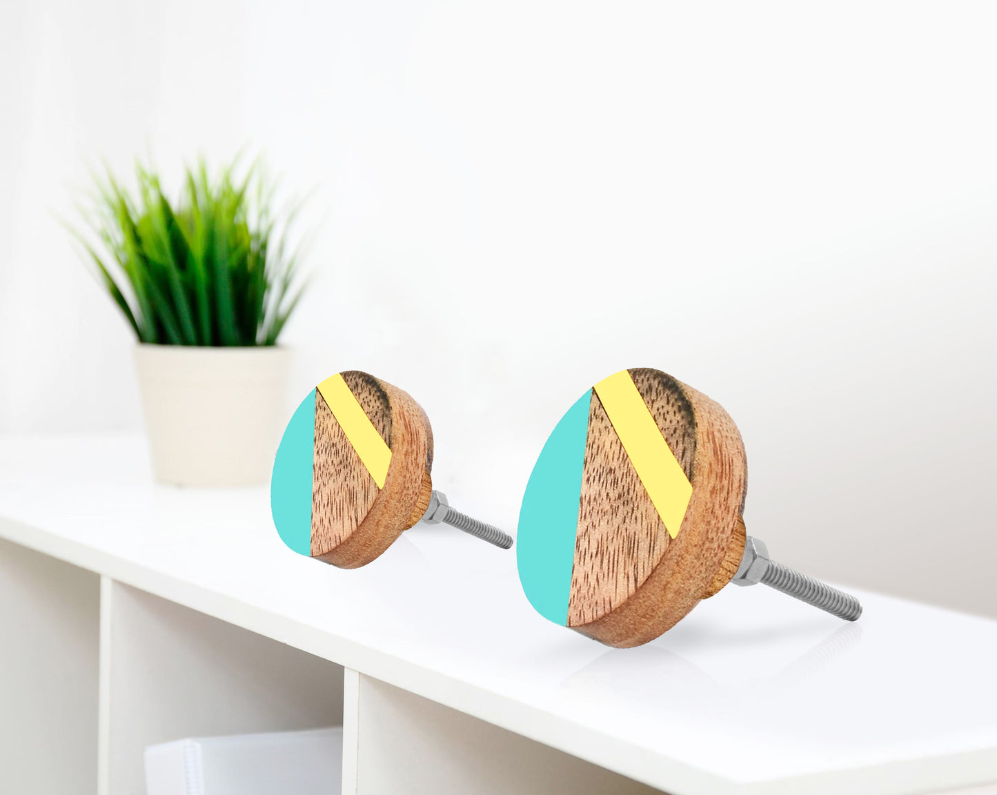 Mascot Hardware Fusion 1-1/2 in. Diagonal Bar & Carribean Cabinet Knob (Pack of 10)