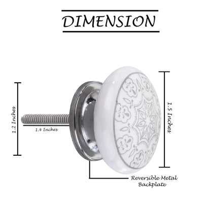 Mascot Hardware 1-3/5 in. Grey Design Drawer Cabinet Knob (Pack of 10)