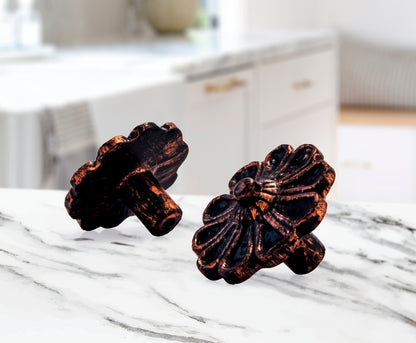 Mascot Hardware Cosmo Flower 1-5/6 in. Patina Drawer Cabinet Knob