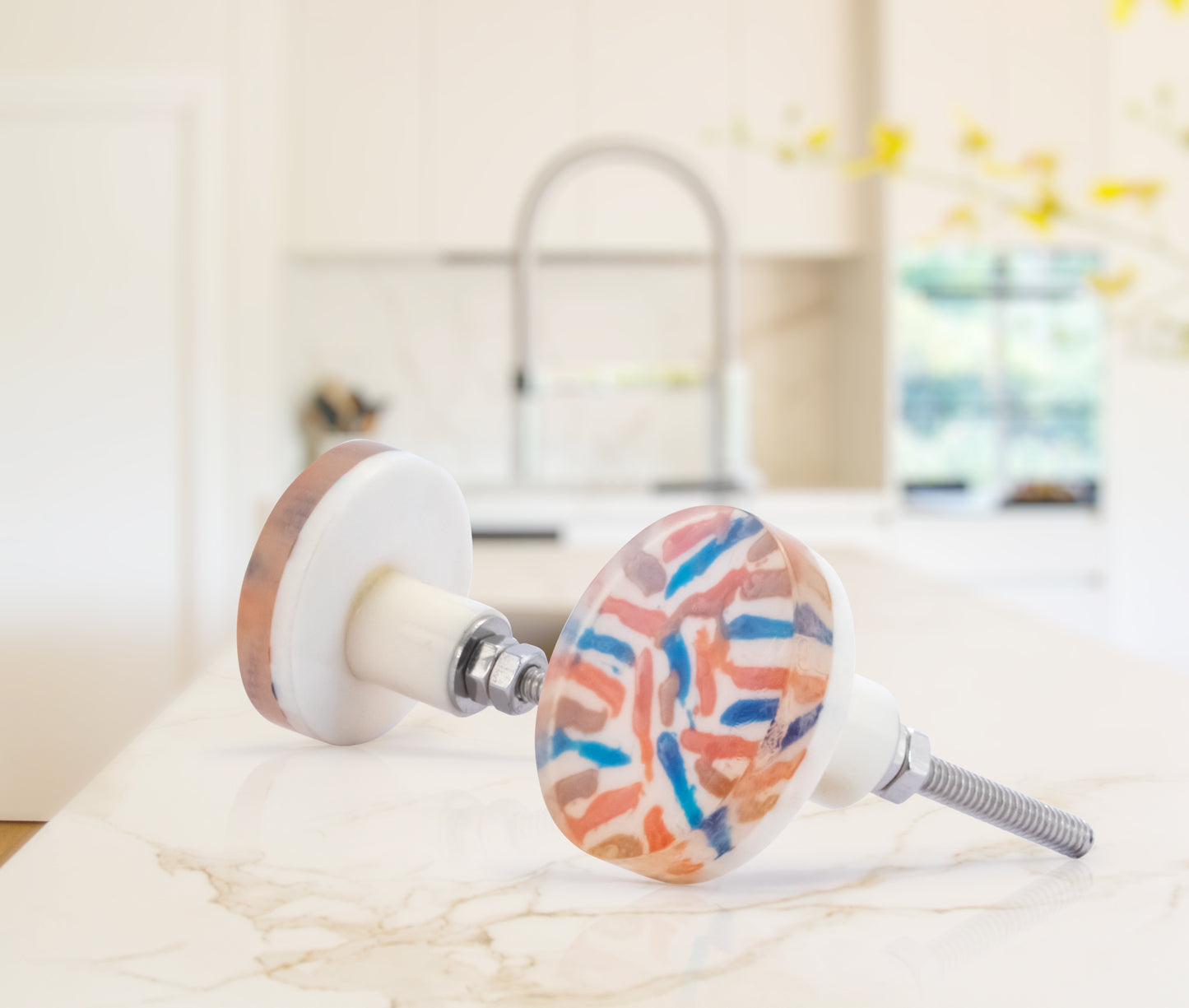 Mascot Hardware Roseville 1-7/9 in. Multicolor Oval Drawer Cabinet Knob