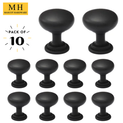 Round Metal 1 in. Cabinet Knob (10-Pack)
