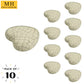 Mascot Hardware Crackled Heart 1-37/50 in. White Cabinet Knob (Pack of 10)