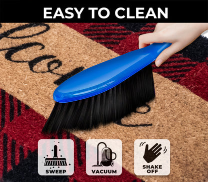 Welcome " Front Doormat With Non Slip Rubber ,Red/Black Outdoor mat