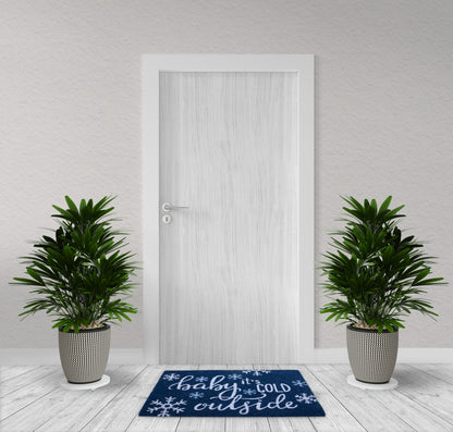 Baby It's Cold Outside Collection 28 in. x 18 in. Non Slip Indoor Outdoor Doormat
