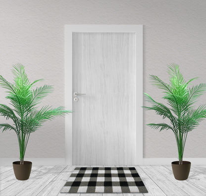 Classic Black and White Checkered 28 in. x 18 in. Indoor and Outdoor Doormat