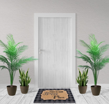 Happy Place Non Slip 28 in. x 18 in. Indoor and Outdoor Coir Mat