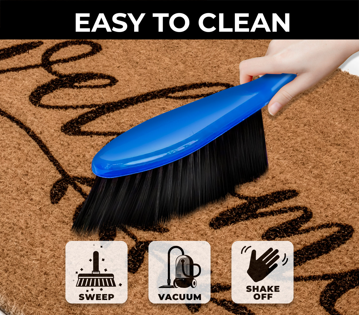 Welcome Non-Slip Rubber Back 28'' x 18'' Indoor and Outdoor Doormat