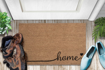 Home Natural Coir Doormat with Non-Slip Backing - 28 x 18 - Outdoor 