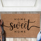 Home Sweet Home' Natural Coir 28'' x 18'' Non slip Indoor/Outdoor Doormat