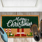 Merry Christmas Non-Slip 28 in. x 18 in. Front Door Mat Indoor and Outdoor Doormat