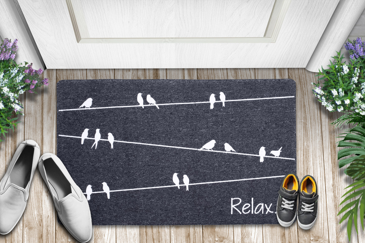 "Relax" Rubber Non-Slip 30'' x 18'' Indoor Outdoor Doormat