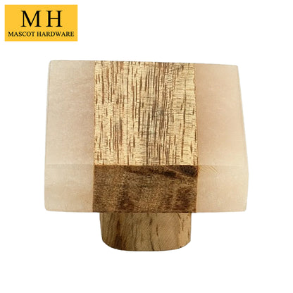 Mascot Hardware Frosted Timber 1-3/10 in (33mm) Peach & Light Brown Cabinet Knob (Pack Of 10)