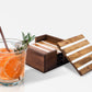 Mascot Hardware Beautiful Square Diagonal Wood Coaster (Set of 4)